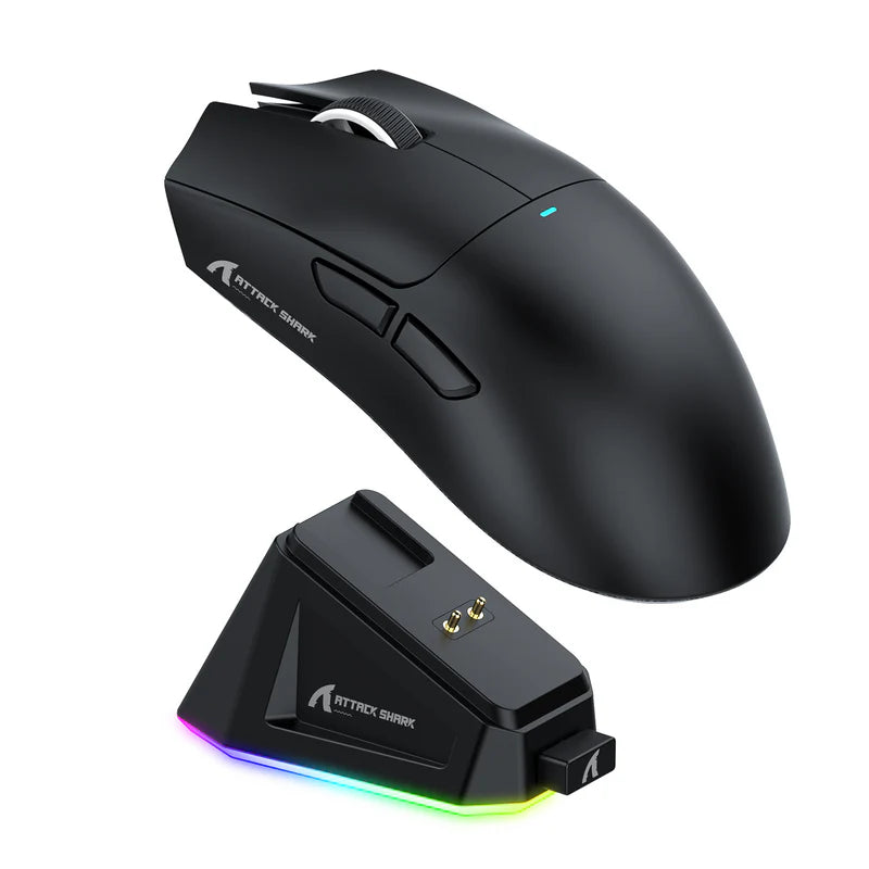 ATTACK SHARK X11 Ratón inalámbrico para juegos con base de carga