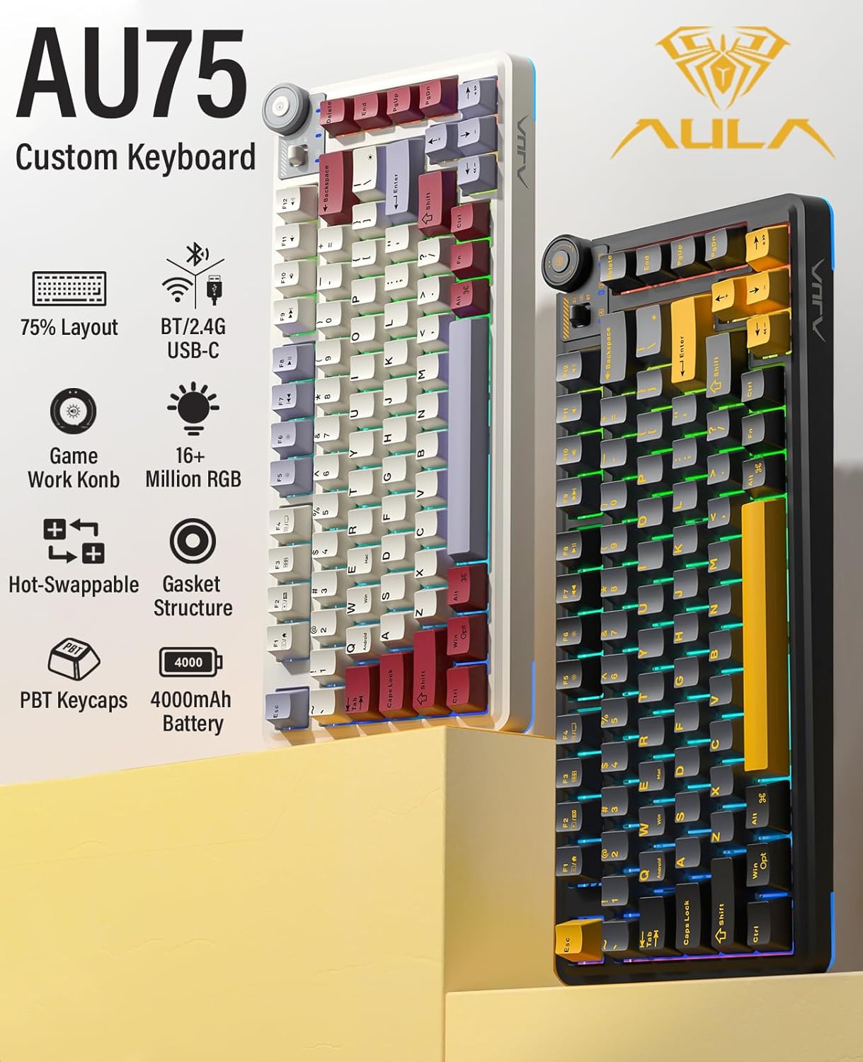 AULA AU75 Teclado mecanico TKL